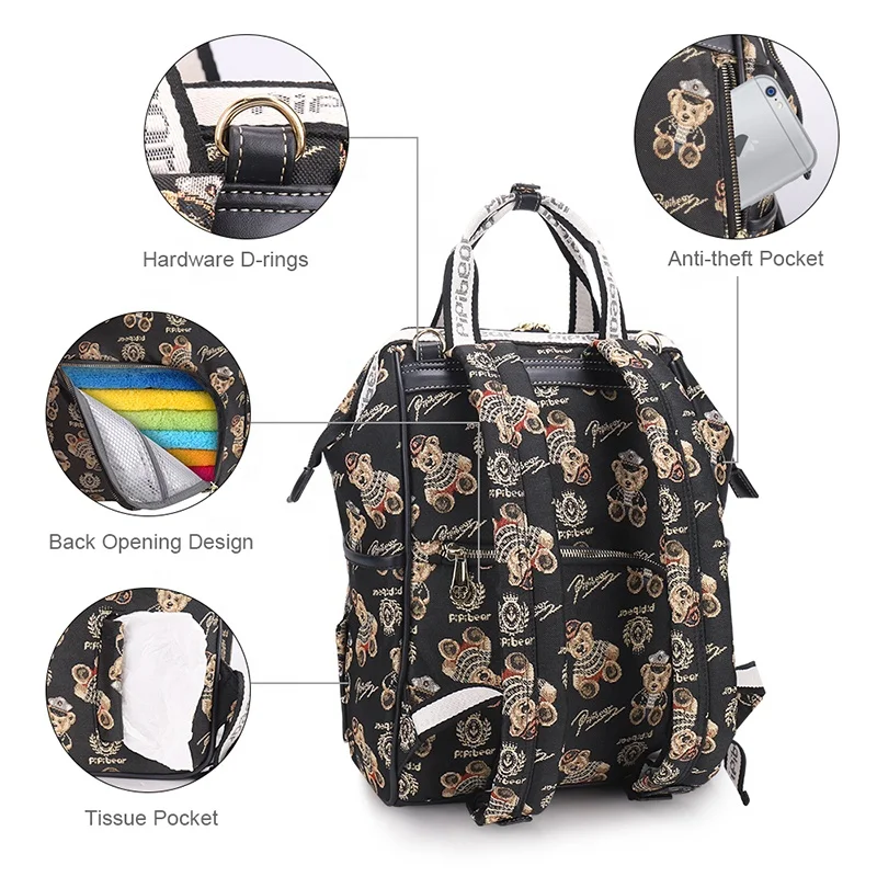 Новый цветной водонепроницаемый вместительный уличный рюкзак для мамы, сумка для подгузников для путешествий, Органайзер