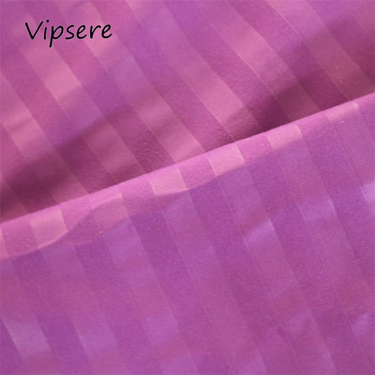 Luxury Purple 1cm embossed satin stripe custom fabric hotel 100% polyester quilt cover bedsheets fabric