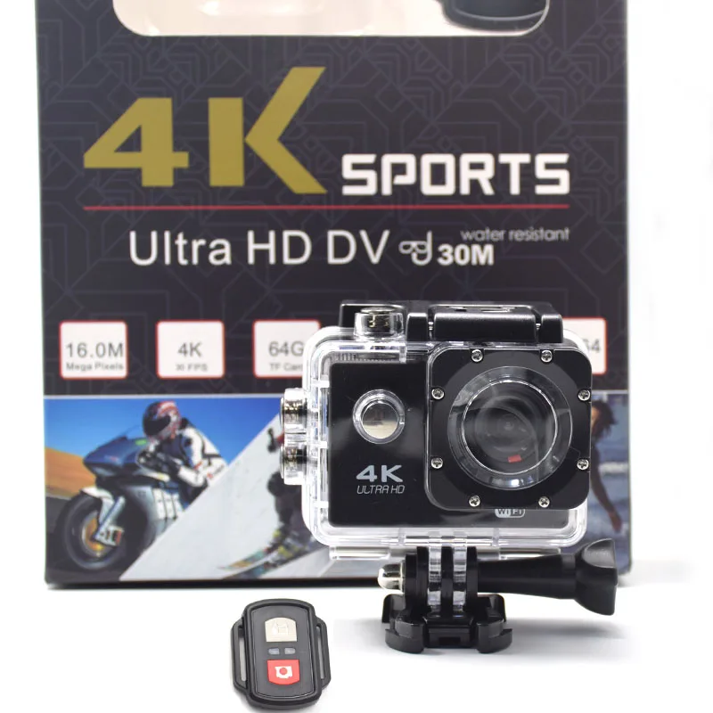 Professional Video Camera 4K Ultra HD DV Sport Camera Waterproof WIFI 2.4G Remote Control Outdoor Action Camera Recorder