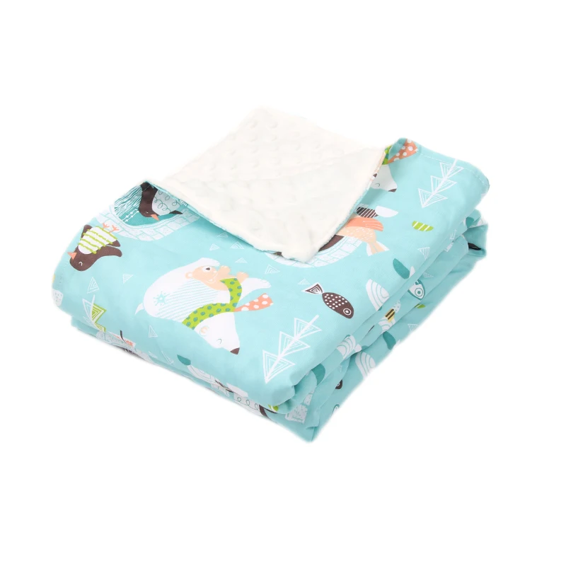 
baby multi-purpose double-layer embroidered pressure soft bubble Newborn Swaddle Wrap cover blanket embrace quilt air-condition 