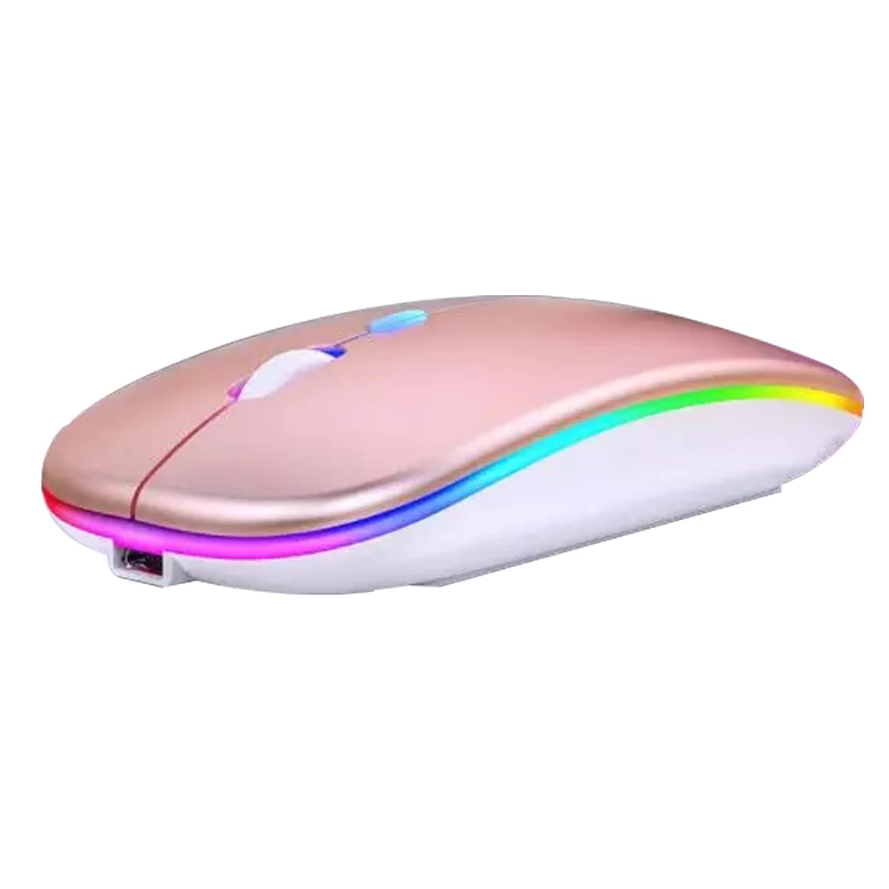 
2021 new best selling cheap wireless mouse gaming ergonomic silent mouse wireless trackball with colorful rainbow LED light 