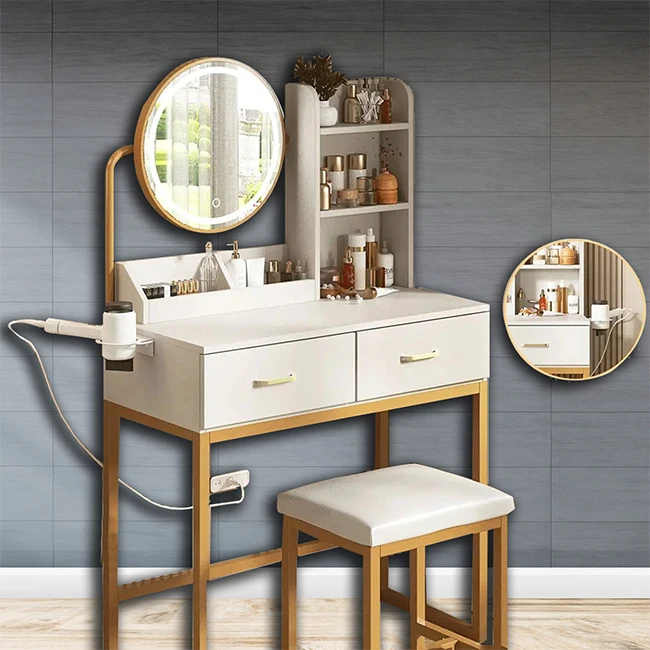 Dressing Table with Drawers Customized Makeup Table with Mirrors Modern Dressing Table for Bedroom Home Furniture