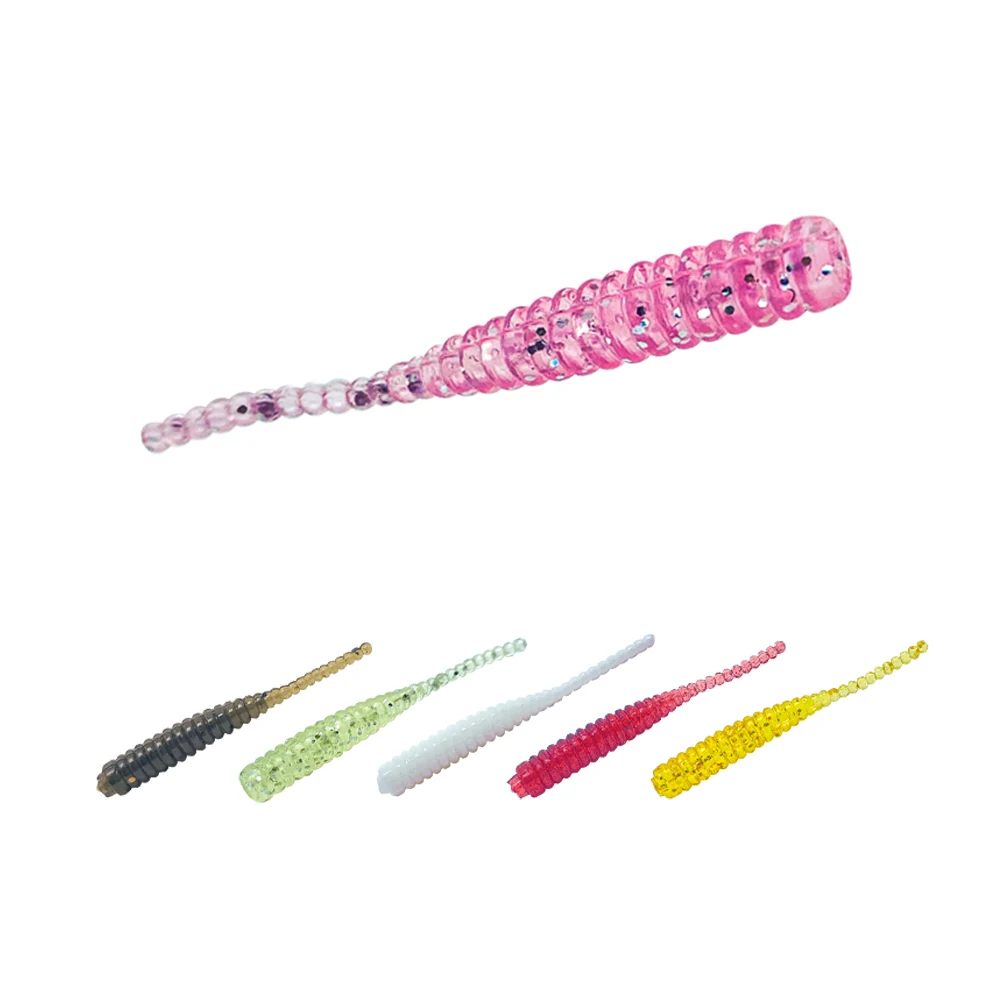 Soft plastic fishing lures 4cm 0.3g TPR worm soft lures