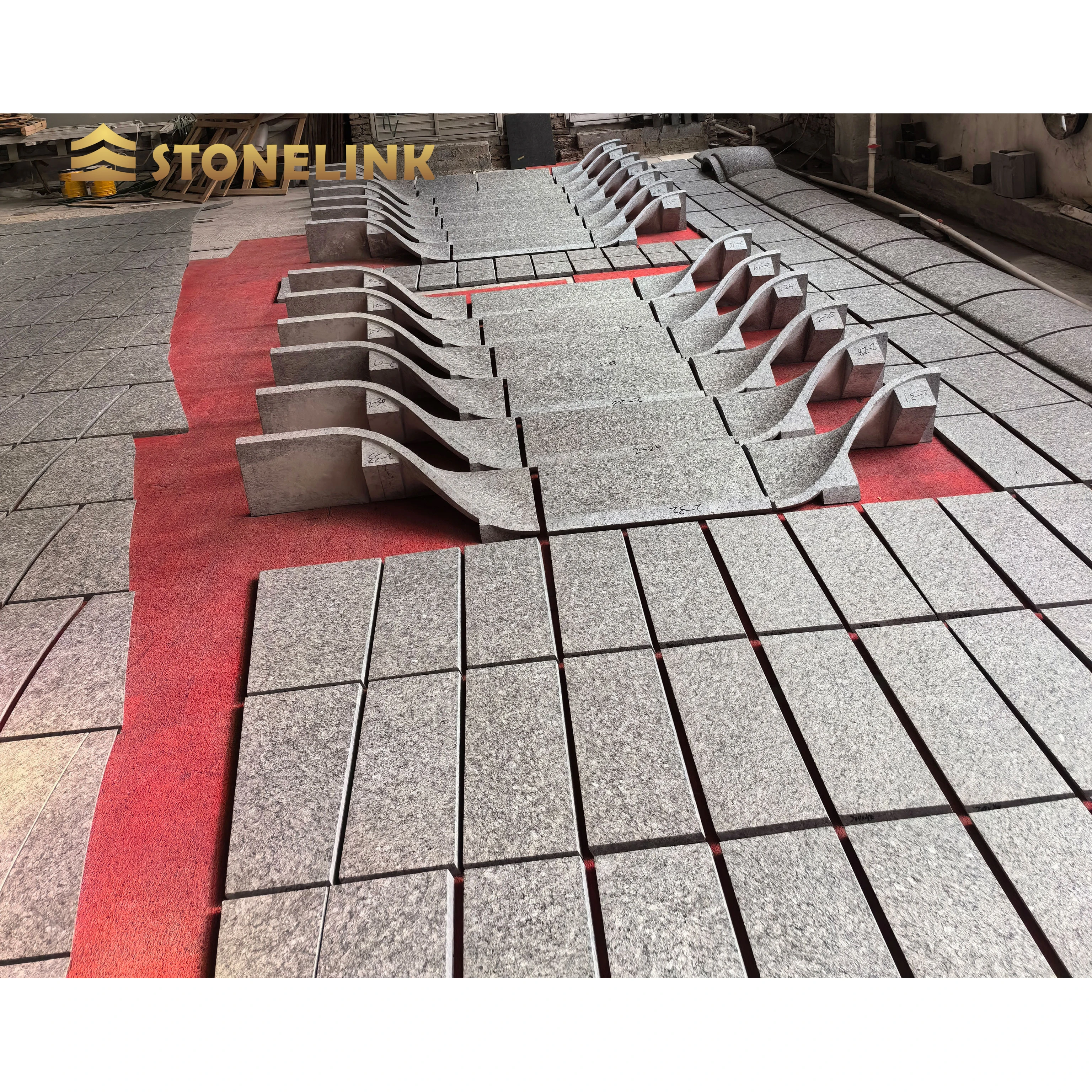Stonelink 2024 Новое поступление для уличного проекта обтекаемый гранитный асфальтоукладчик камень G603 плитка облицовка стен