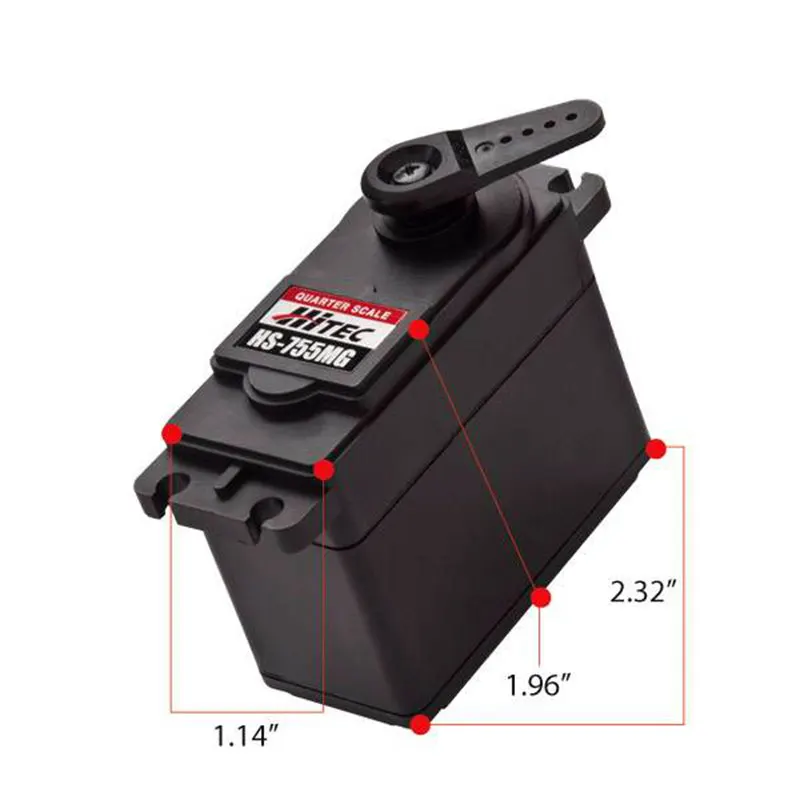 HiTec HS-755MG металлическими шестернями и высоким крутящим гигантский весы сервопривод 14 4 кг/117g для управления по радио RC хобби запчасти
