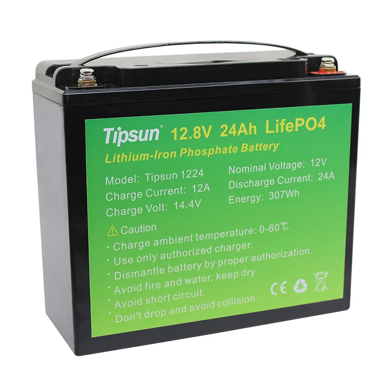Tipsun high quality  Lifepo4 12v 12.8v 24ah 30ah 36ah 50ah 100ah 150ah 200ah rechargeable lithium-ion phosphate battery