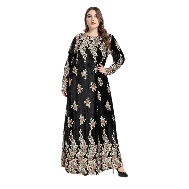 
Turkish Muslim Long Sleeve Maxi Dress Niqab Muslim Islamic Clothing Vestido Kaftan Dress Muslim Abayas From Dubai Women 2020 