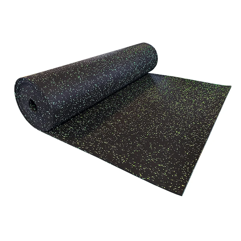 3-12mm Gym Shock Absorption Recycled Rubber Floor Roll EPDM+SBR