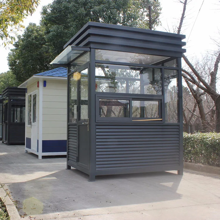 Movable Outdoor Security Booth And Duty Room Best School Guard Fee Kiosk Community Express Mail Receive Delivery Pick Up Station