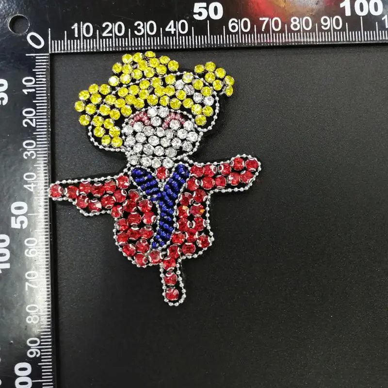New spot rhinestones handmade beaded cartoon beauty cloth shoes hats clothing decoration patch DIY