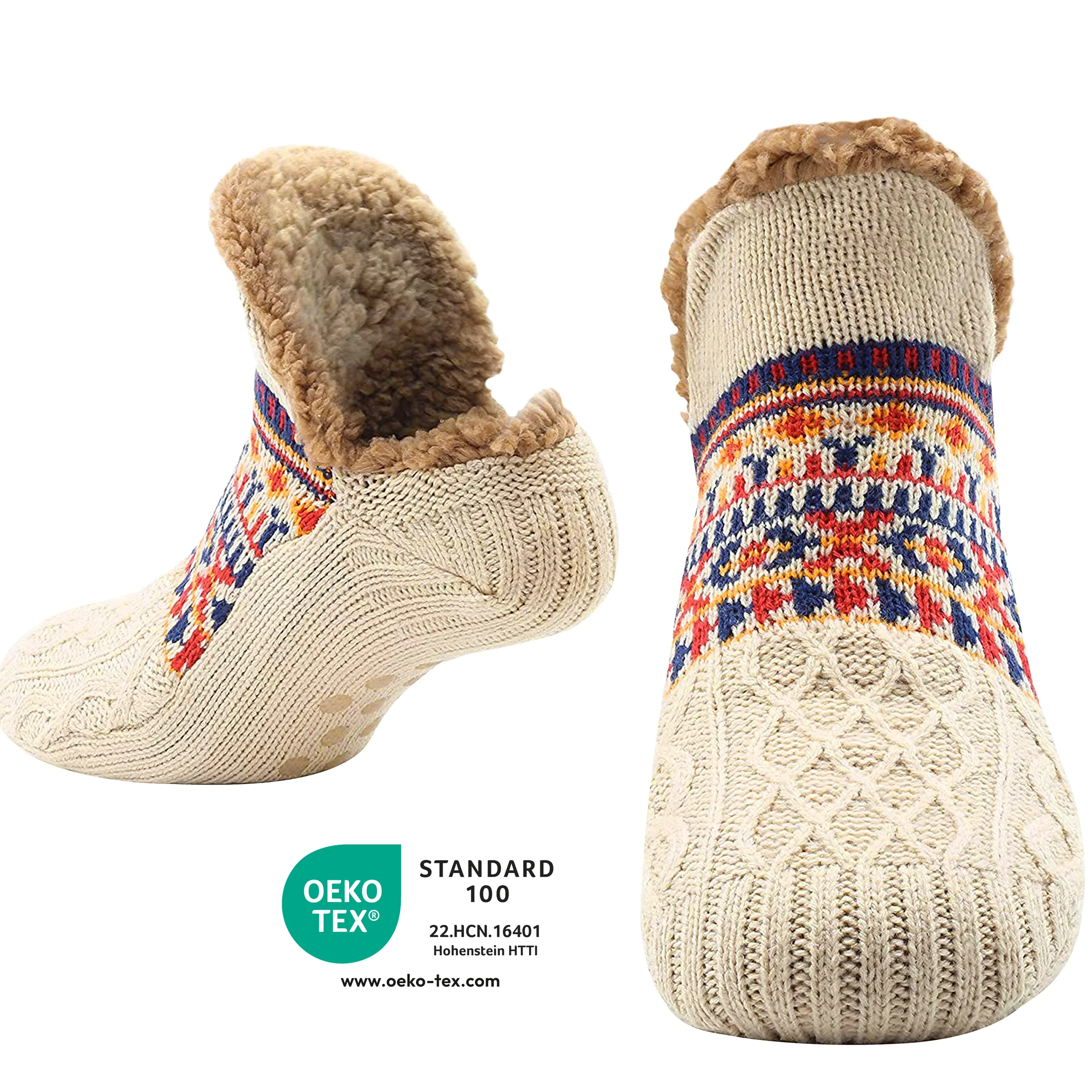 2024 Winter Sherpa Fuzzy Bed Thick Wholesale Slipper Soft Home Fluffy Indoor Non-slip Thermal Organic Warm Sock