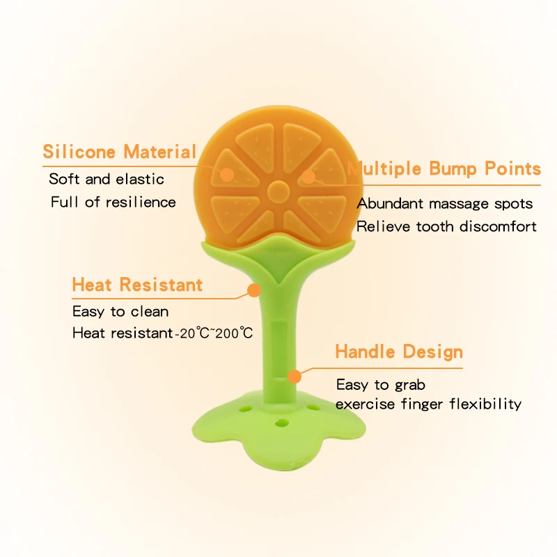 High quality food grade safety silicone flower shape  baby teething toy soft feething for baby toy silicone flower teething