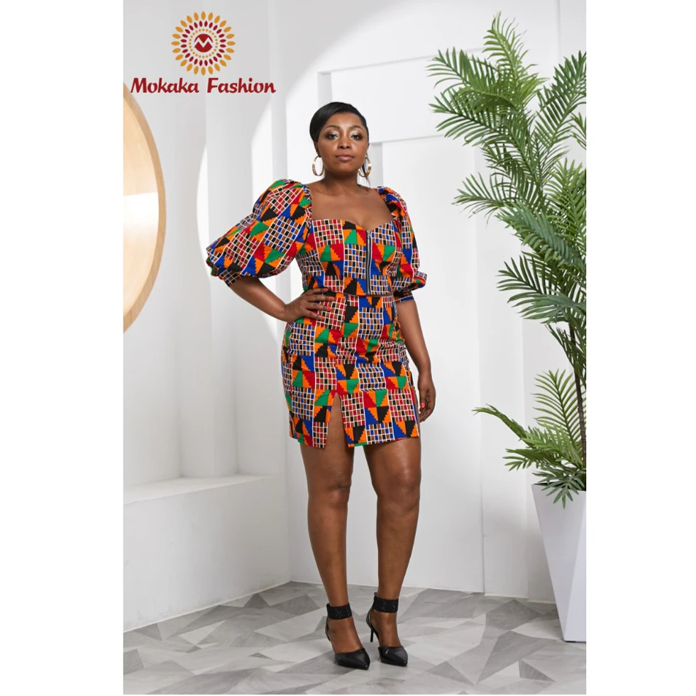 
New Arrival Lowest Price Girls Africa Clothing Traditional Ankara Fashion Dresses 