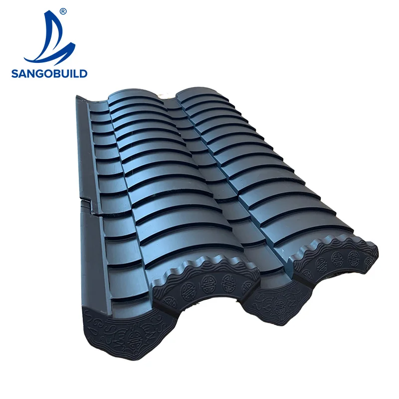 Chinese Style Tile Roofing Tiles Clay Style Building Material Polymer Composite Traditional Design Canopy Tile