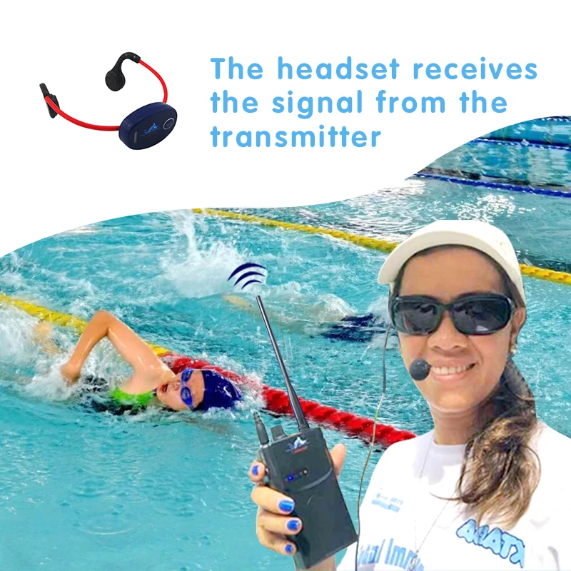 Swim Coach Communication Training System SwimTalk Bone Conduction Headphone