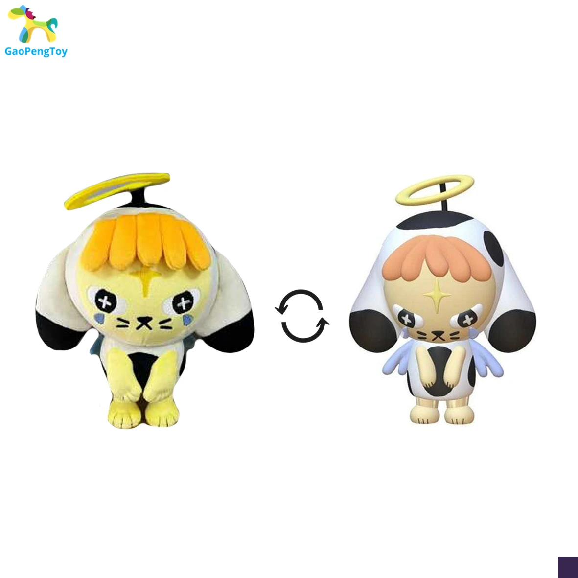 Custom Soft Stuffed Animal Plush Toys Add Noise Maker Custom Plushie Luminous Embroidery Thread Rabbit toys