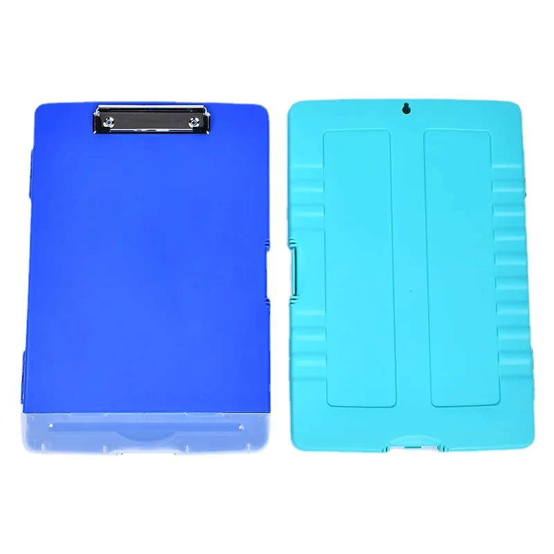 Hot Sale Custom Logo Heavy Duty PP A4 Document File Holder Refillable Storage Clipboard Lined Notepad with Pen Holder