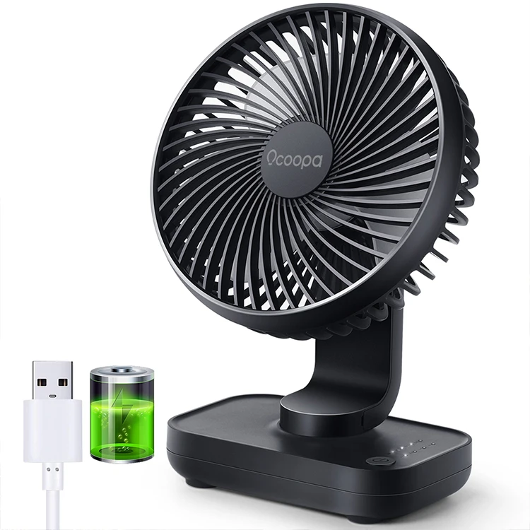 395g usb Office Rechargeable Table Desk Fan