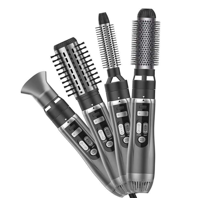 5-in-1 Hot Air Comb Automatic Curling Iron Straight Blow Dual Purpose Hair Styling Comb Electric Hair Dryer