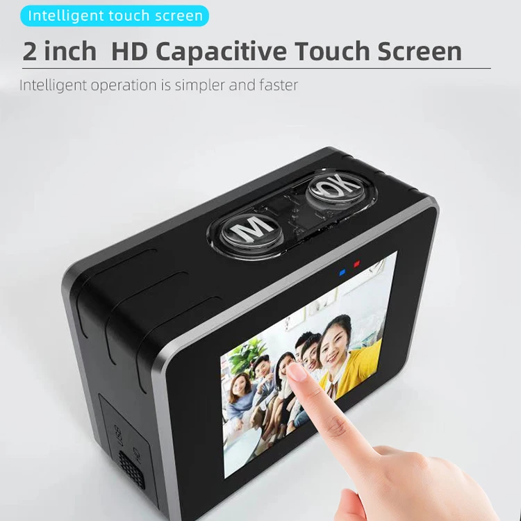  2 0 дюймов 20MP 60FPS 4K водонепроницаемая Спортивная камера Сенсорный контакт мини открытый 4X с переменным фокусным расстоянием 10 м подводный