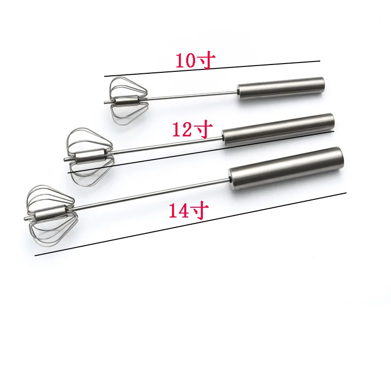 Hand Pressure Semi-automatic Egg Beater Stainless Steel Kitchen Accessories Tools Self Turning Cream Utensils Whisk Manual Mixer