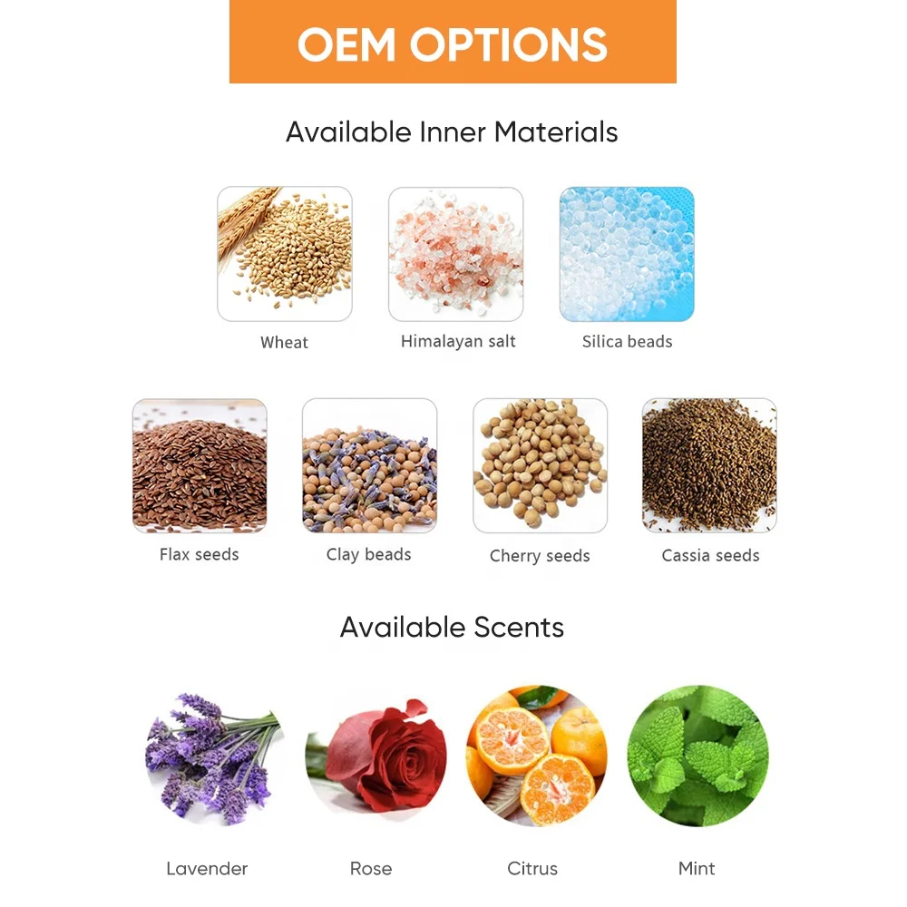 Microwavable Warm Heating Pad for Moist Therapy Heated Wrap Flaxseed Filling Beanbag Hot Cold Pack Compress Back Pain Relief