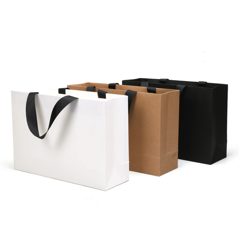 Custom Luxury Clothing Retail Pink Gift Bag Shopping Packaging Paper Bags with your own logo For Clothes