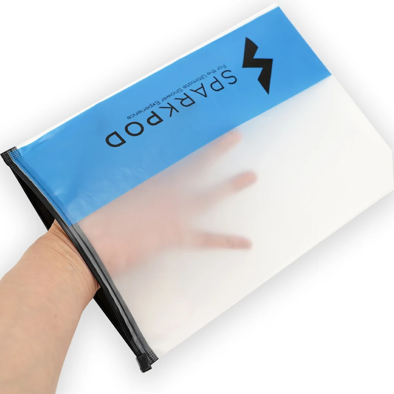 Custom Own Logo Eco Friendly Zip Lock Bag Frosted Packaging Clothes Zipper Pouch For T Shirt Clothing Underwear