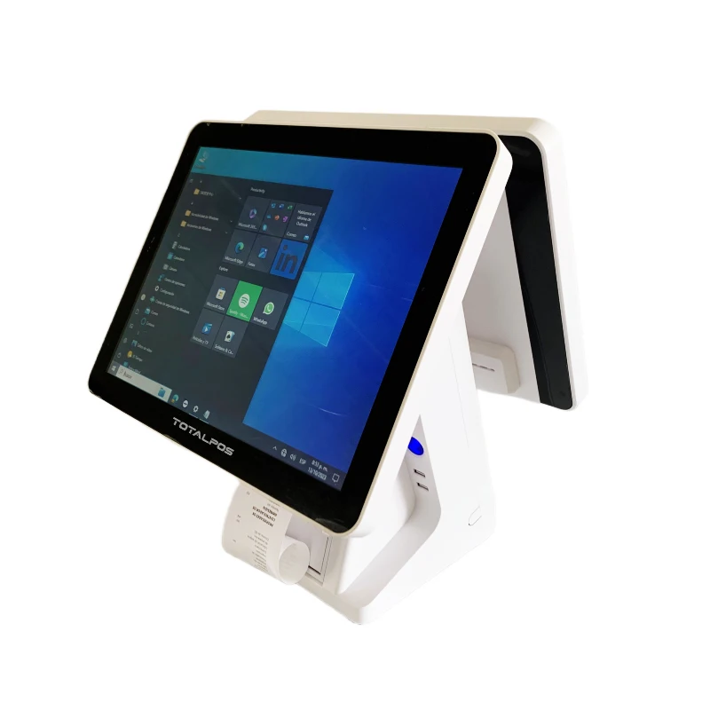 2024 NEW 15 inch android win dows touch barcode all in one retail machine dual screen cash register pos system for restaurants