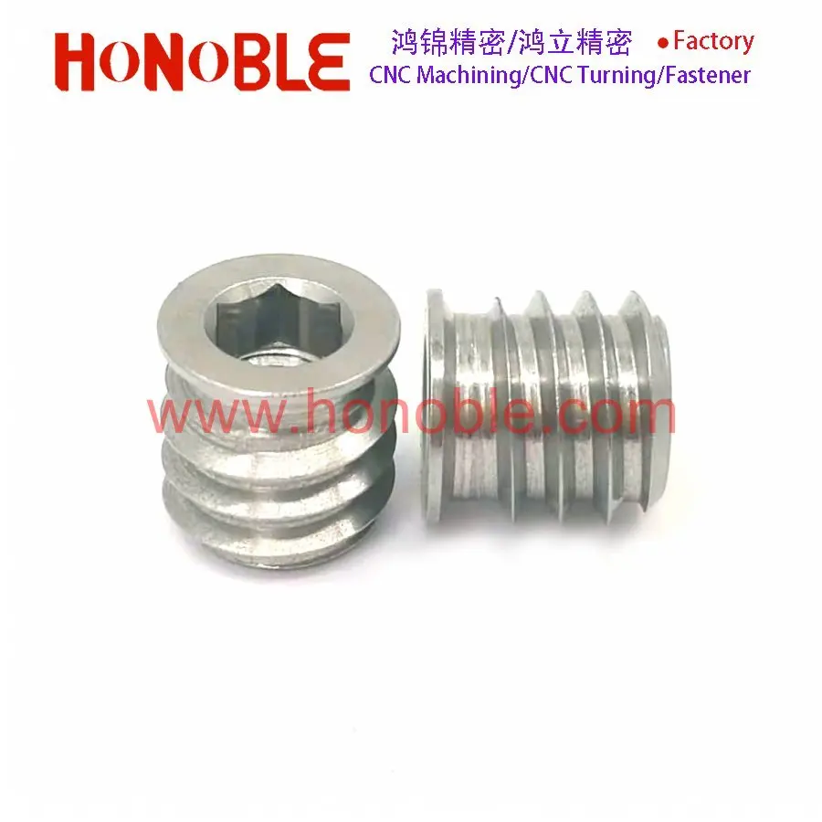 Stainless Steel Brass Hardened Steel Titanium Threaded Self Tapping Insert Nuts