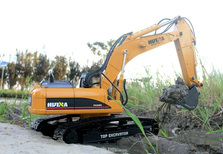 Huina RC 1 14 Radio Control Vehicle Full Metal Excavator 580 & 573 Rc Dump Truck Toys Model