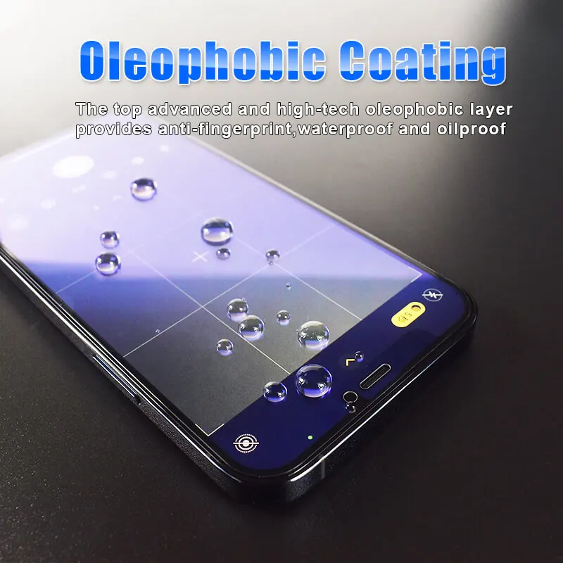 Anti blue 3d Tempered Glass Screen Protector For Iphone 12 13 Pro 11 Pro Xs Max HD Clear Anti Shock Cell Phone Film