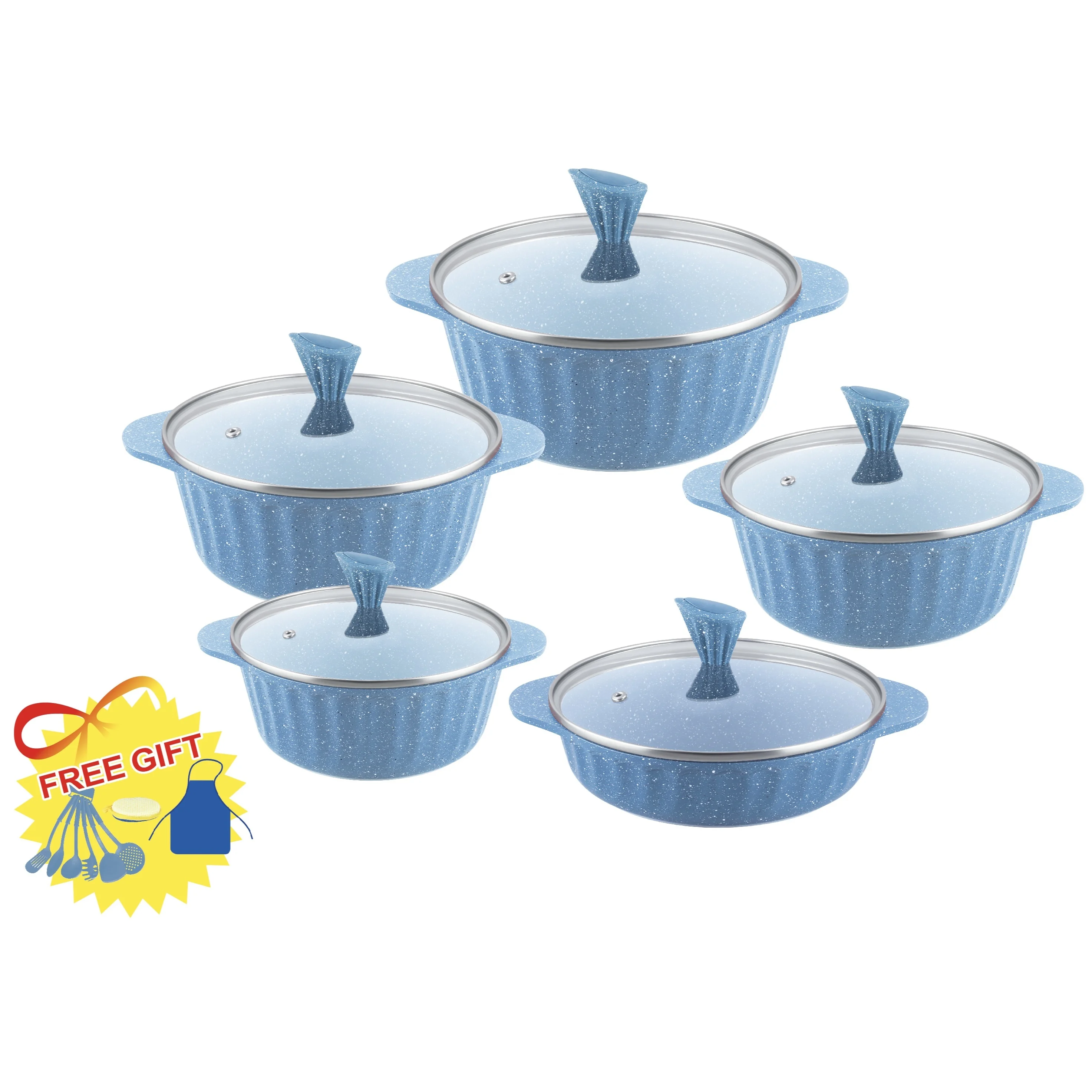 High quality Pots and pans cookware Aluminum Alloy nonstick casserole sets