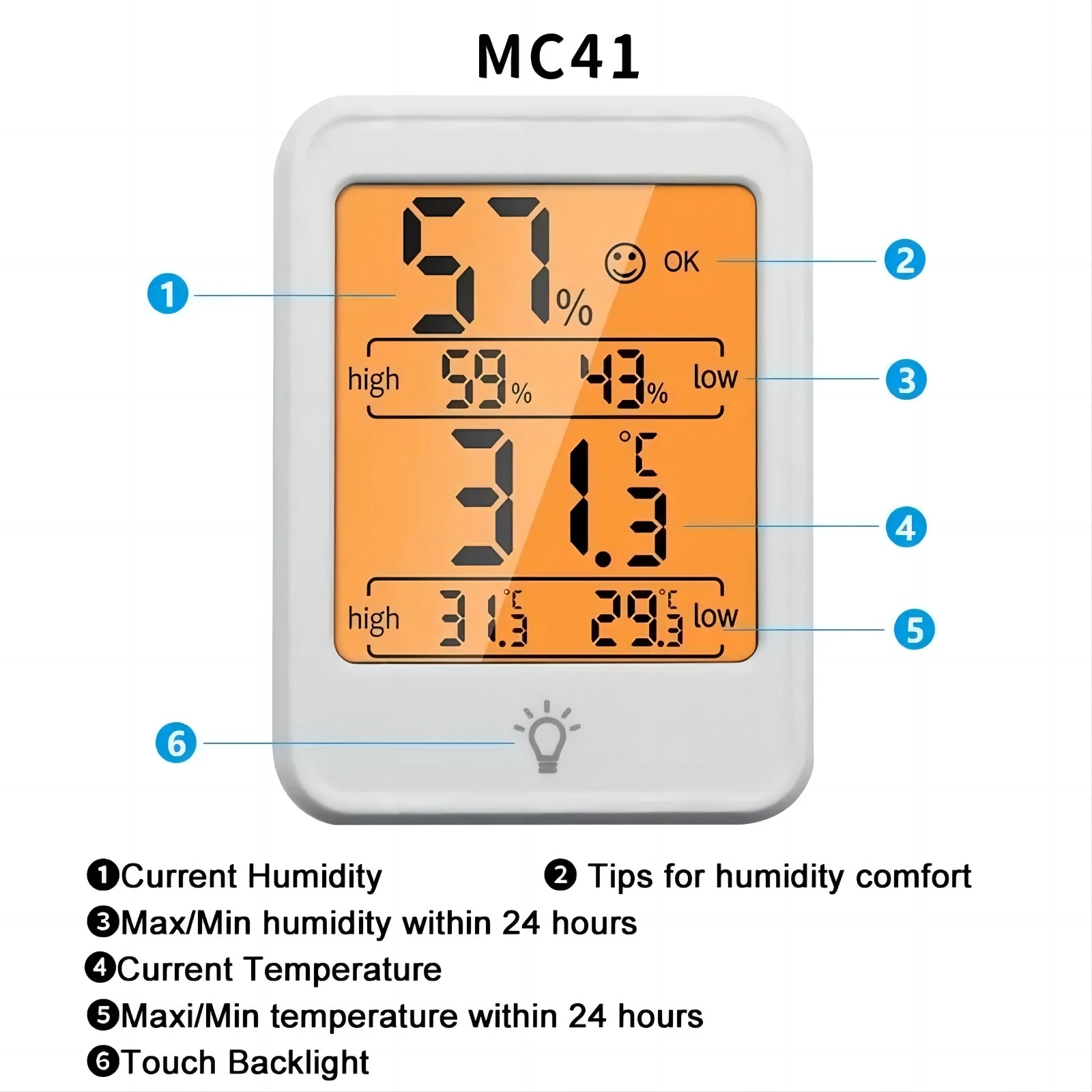 Mini LCD Indoor Electronic Humidity Meter Weather Station Temperature Sensor Gauge Home Digital Thermometer Hygrometer