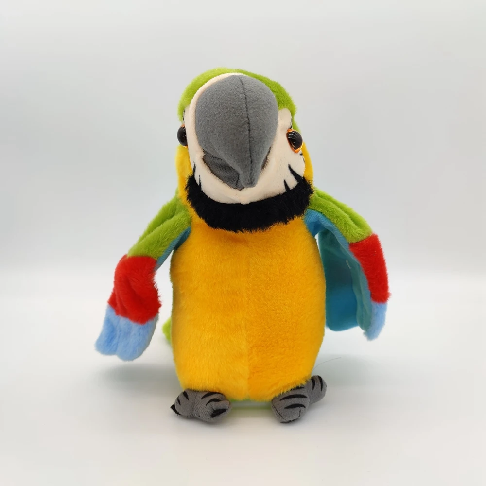 Hot Selling Children Educational Electronic Simulation Animals Plush Soft Parrot Repeat Talking Toy