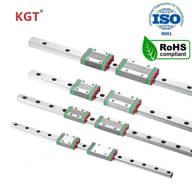 KGT Linear guide MGN7 MGN12 MGN15 MGN9 block 30mm to 1500mm rail carriage cnc part 3d printer part miniature linear rail slide