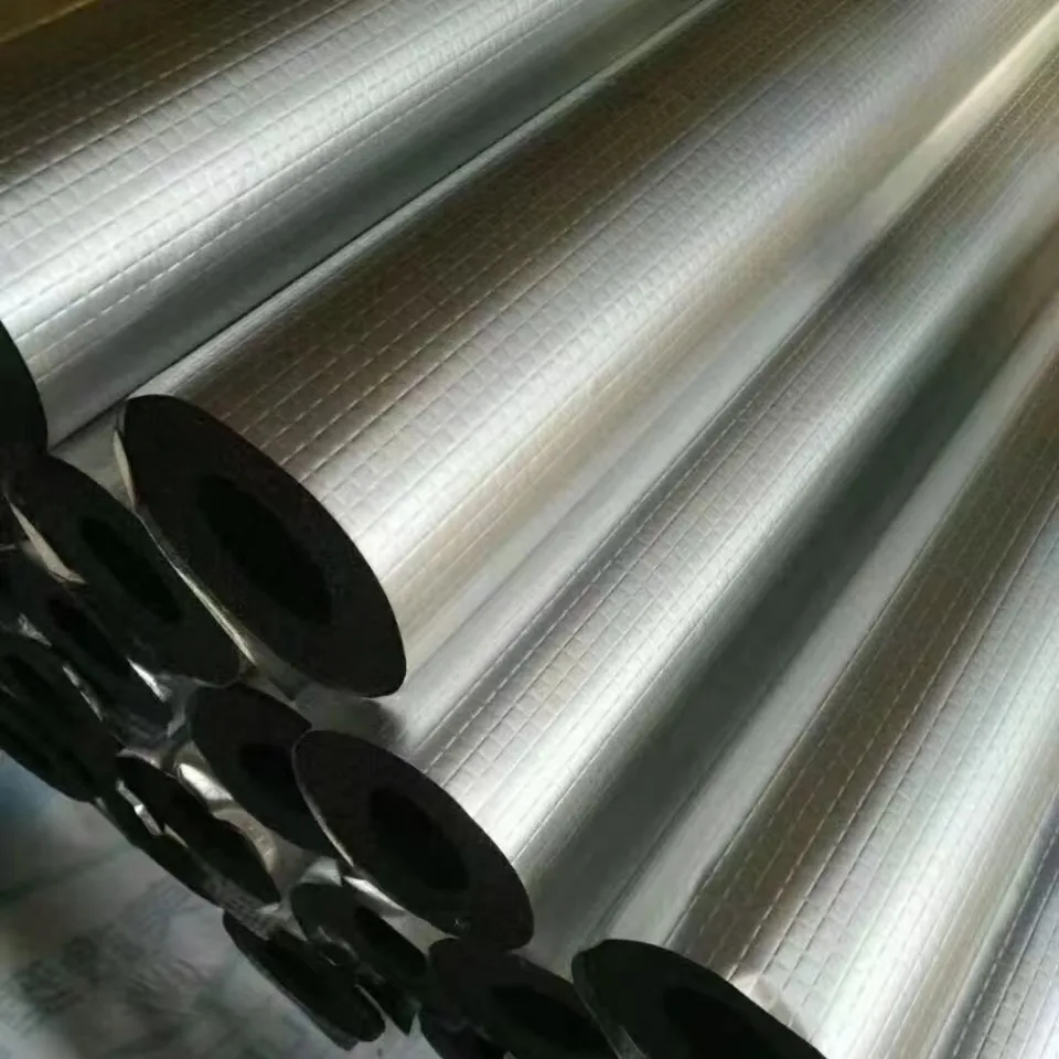 Direct Selling Black 9mm-30mm Thickness Rubber insulation Aluminum Foil-Clad Rubber Foam insulation pipe