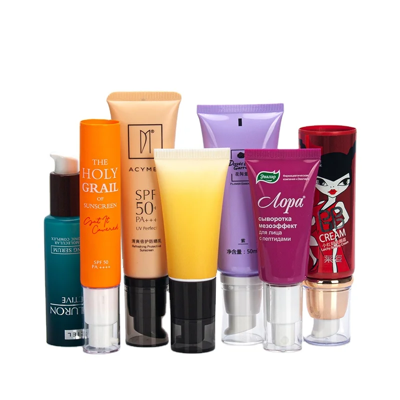 
Custom Cosmetic Tube Container, Plastic PE Squeeze Tube, Empty Soft Tube Packaging 