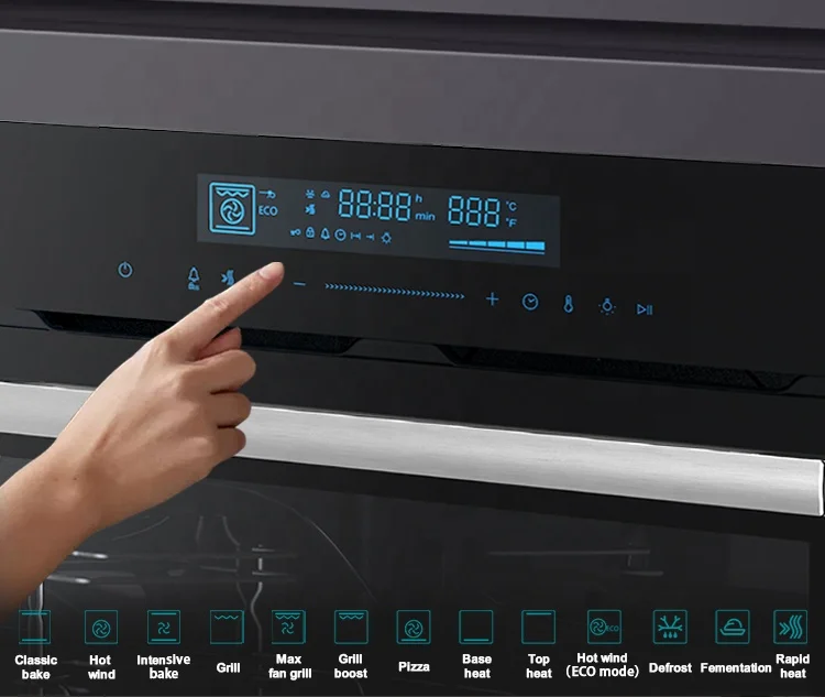 Профессиональная настенная печь с сенсорным управлением