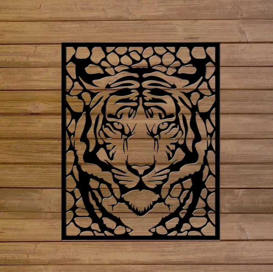 Manufacturer Tiger Animal Metal Wall Art Tiger Name Sign Decoration For Room Custom Tiger House Decor Wall Art