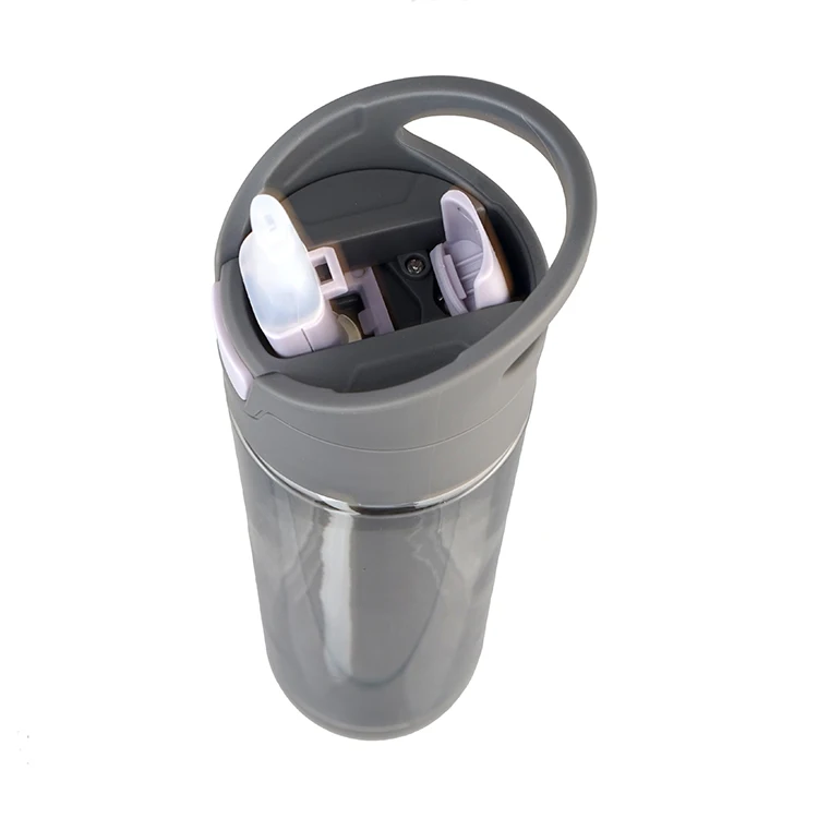 2020 New Design Plastic Gifts Sports 25oz Running Clear Drink Bottle with Silicone Straw Head