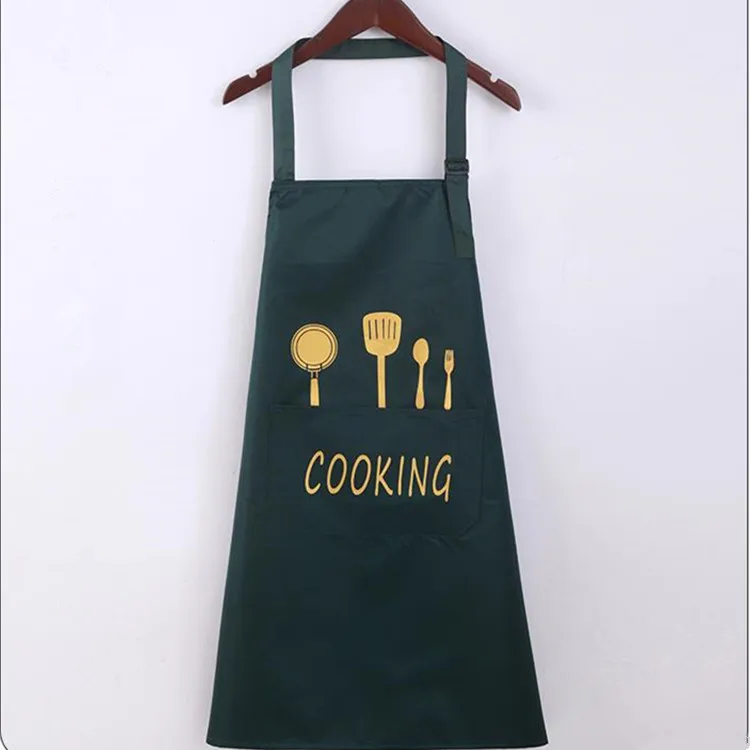 Polyester Waterproof Chef Cafe BBQ Food Cooking Cleaning Bib Aprons Kitchen Apron