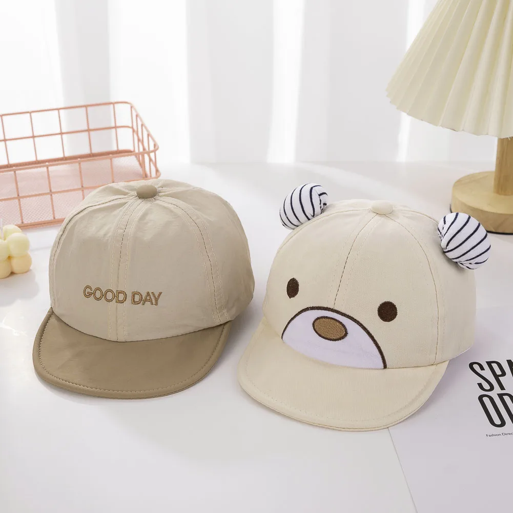 Fancy Fashion Custom Newborn Latest UV Protection Caps Summer Sun Toddlers Newborn Boy Infant Baseball Hats Caps With Ears
