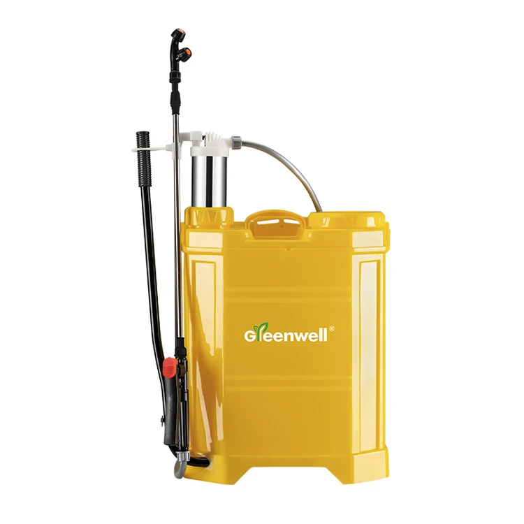 Green 16 liter manual plastic backpack hand sprayers