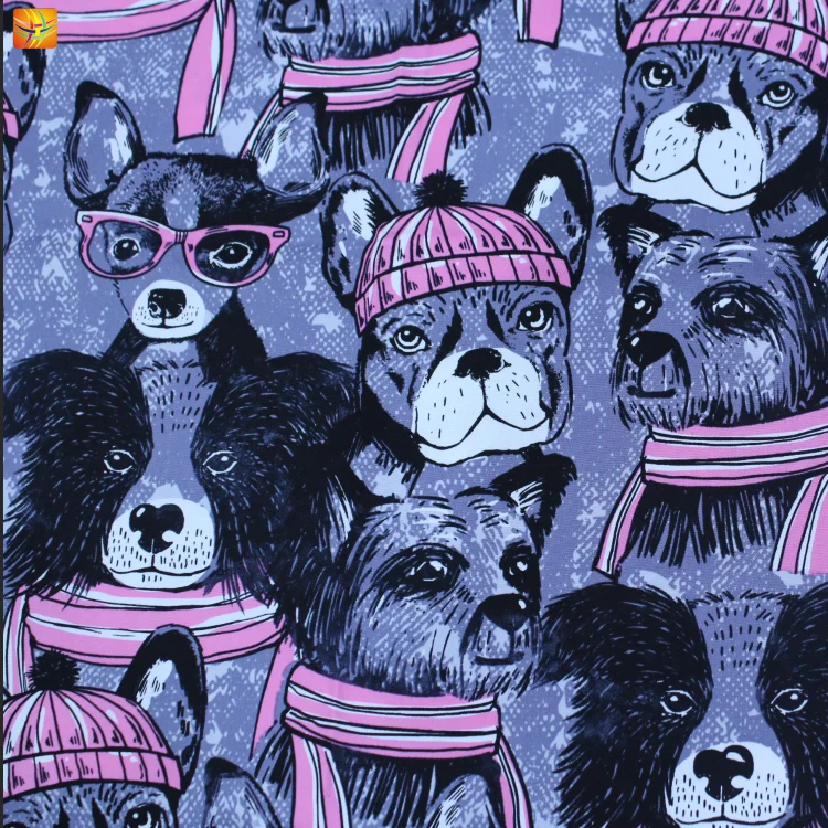 Hot selling cartoon print fabric 100% cotton digital printing cheap price fabric