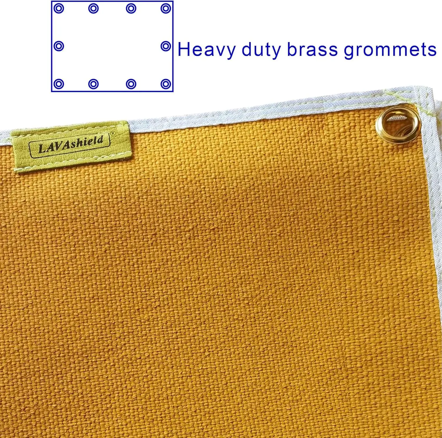 Heavy duty Fireproof and Heat Resistant Gold neoprene coated  Fibreglass fire welding blanket for Welding Industry