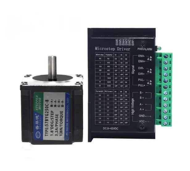 57 stepper motor set high torque 57BYG250B 2.8N with DM542 32 subdivision 4A Axle diameter The body is 112mm long 8mm