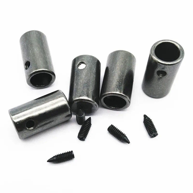 #753 15mm Length zinc alloy cord end in gun metal color, metal tip end