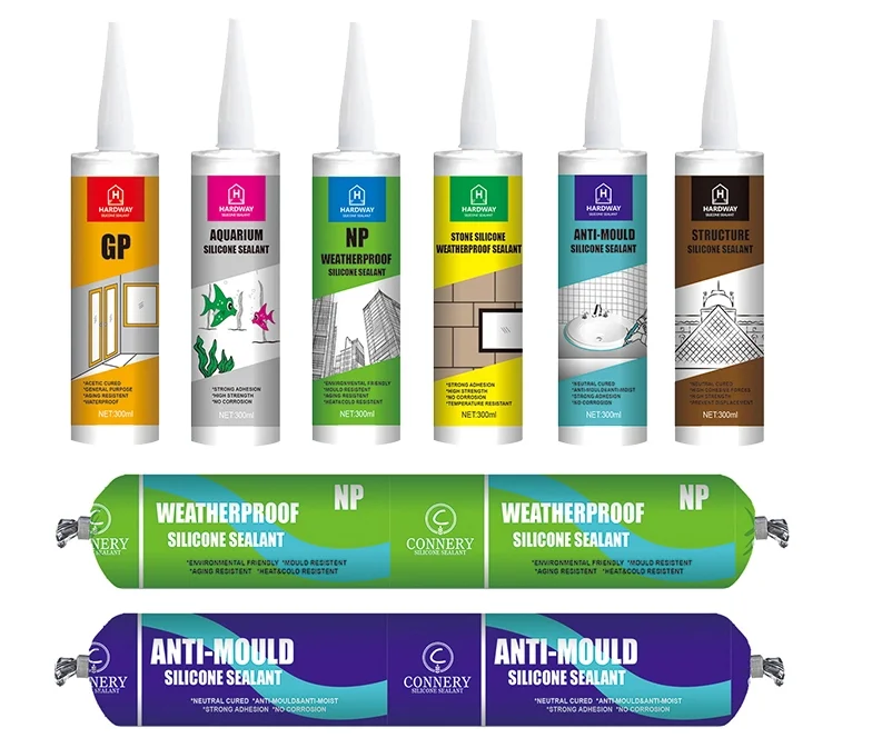 Factory supplying acetic silicone sealant applying to  kitchen cabinet edge seal and installation of decorative materials