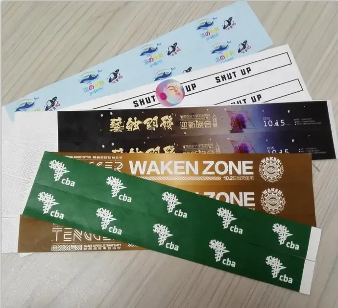 tyvek wristband 20x255mm with Series Numbers printing Event Festival Party WristBand